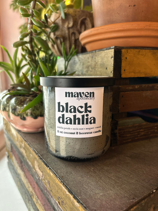 Black Dahlia Beeswax & Coconut Wax Candle 8oz