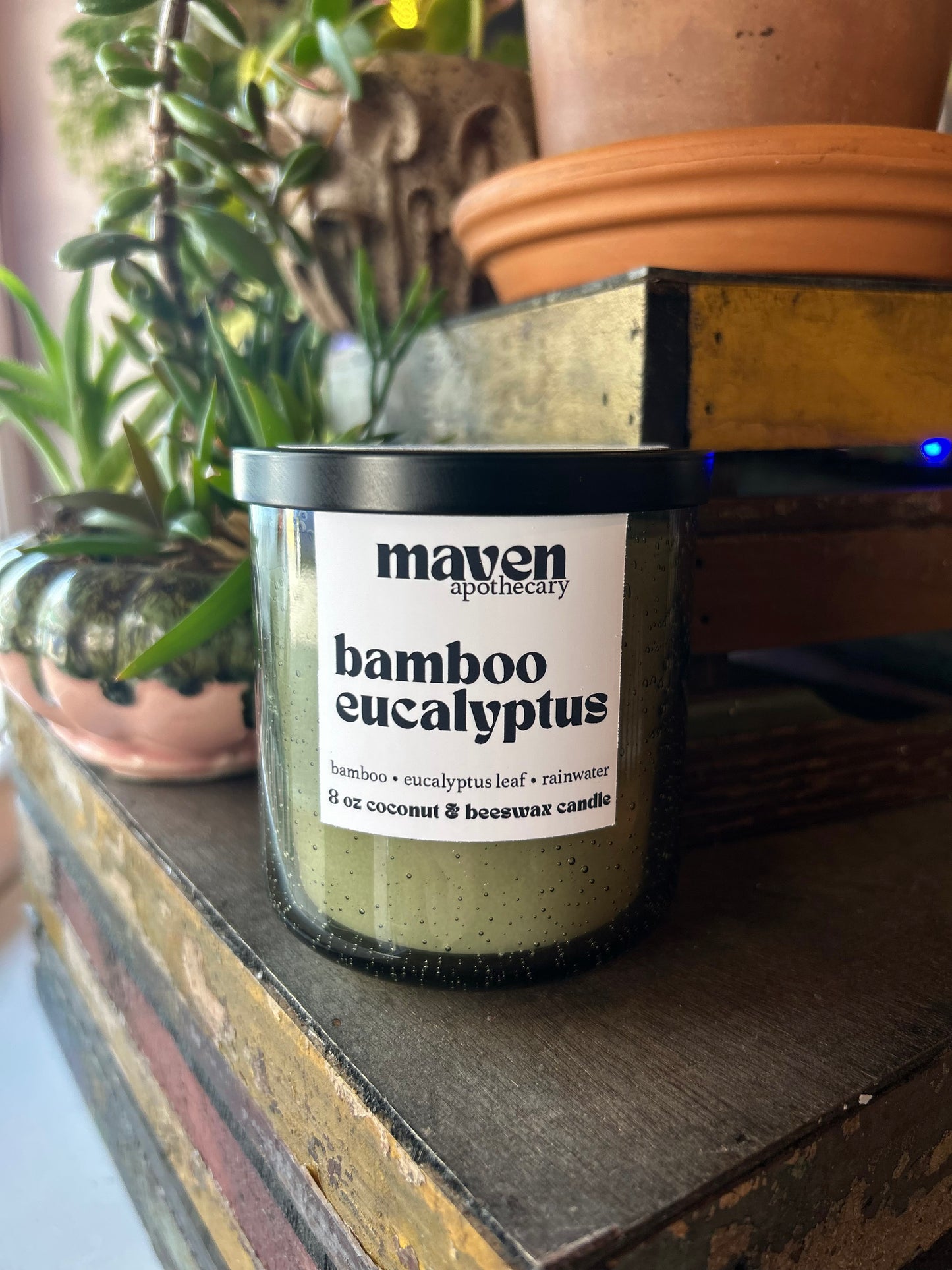 Bamboo Eucalyptus Beeswax & Coconut Wax Candle 8oz