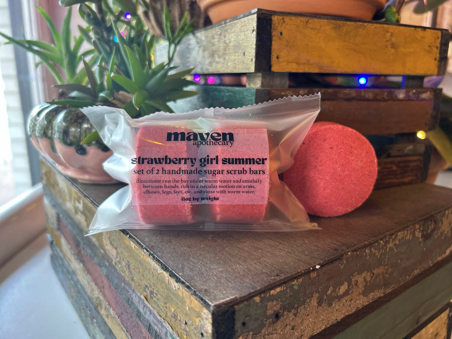 Sugar Scrub Bars Set of 2 Strawberry Girl Summer