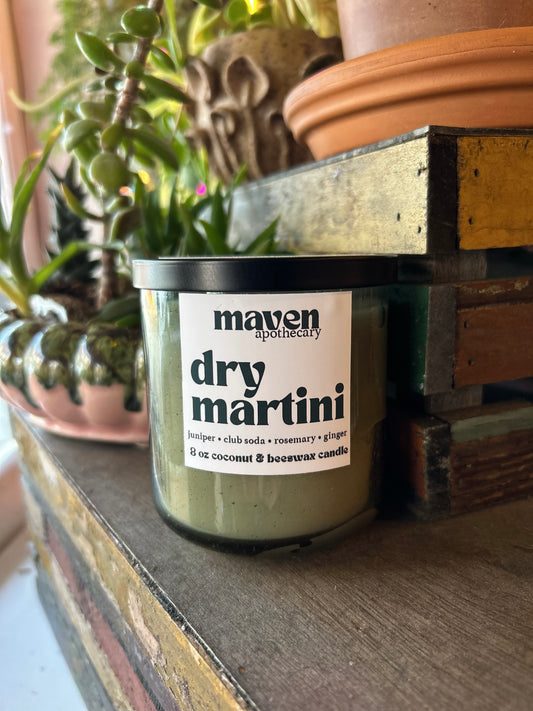 Dry Martini Beeswax & Coconut Wax Candle 8oz