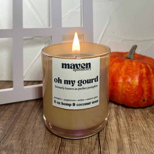 Oh My Gourd (Perfect Pumpkin) Hemp & Coconut Wax Candle 8oz