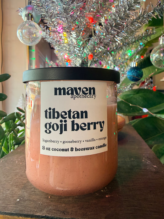 Tibetan Goji Berry Hemp & Coconut Wax Candle 8oz