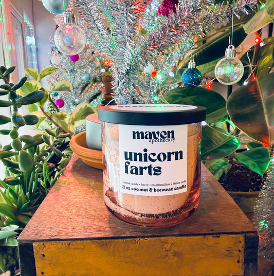 Unicorn Farts Beeswax & Coconut Wax Candle 8oz