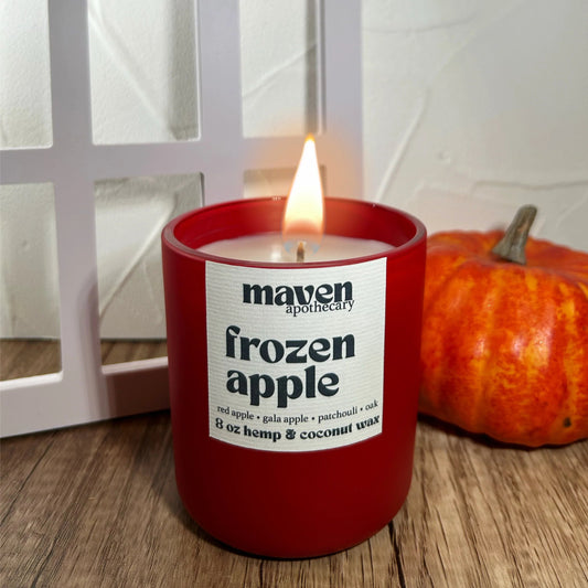 Frozen Apple Hemp & Coconut Wax Candle 8oz