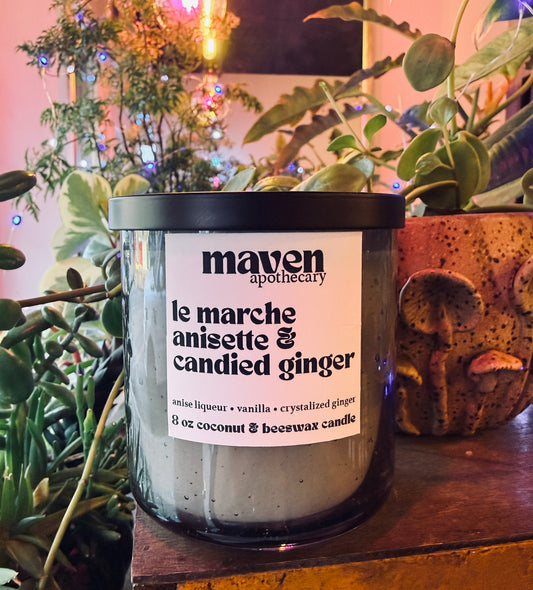 Le Marche Anisette & Candied Ginger Beeswax & Coconut Wax Candle 8oz