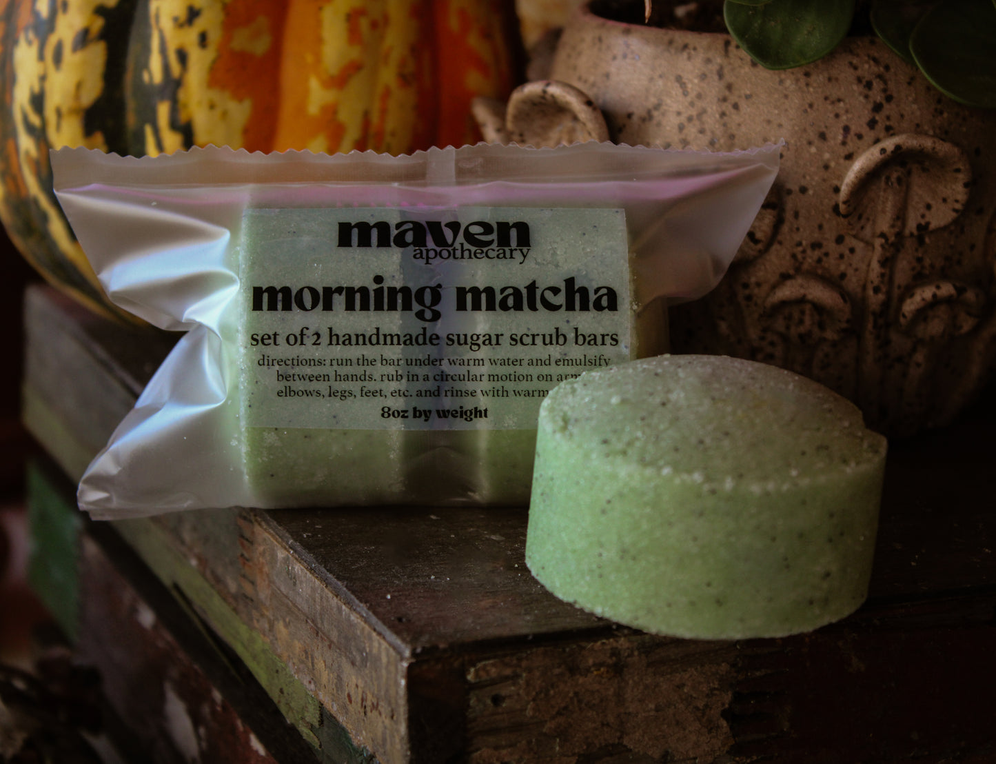 Sugar Scrub Bars Set of 2 Morning Matcha Scent