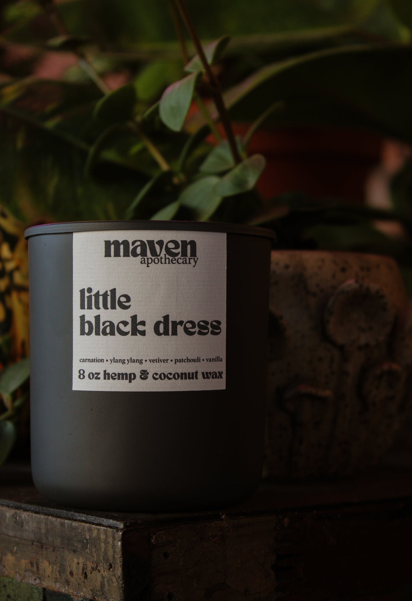 Little Black Dress Hemp & Coconut Wax Candle 8oz