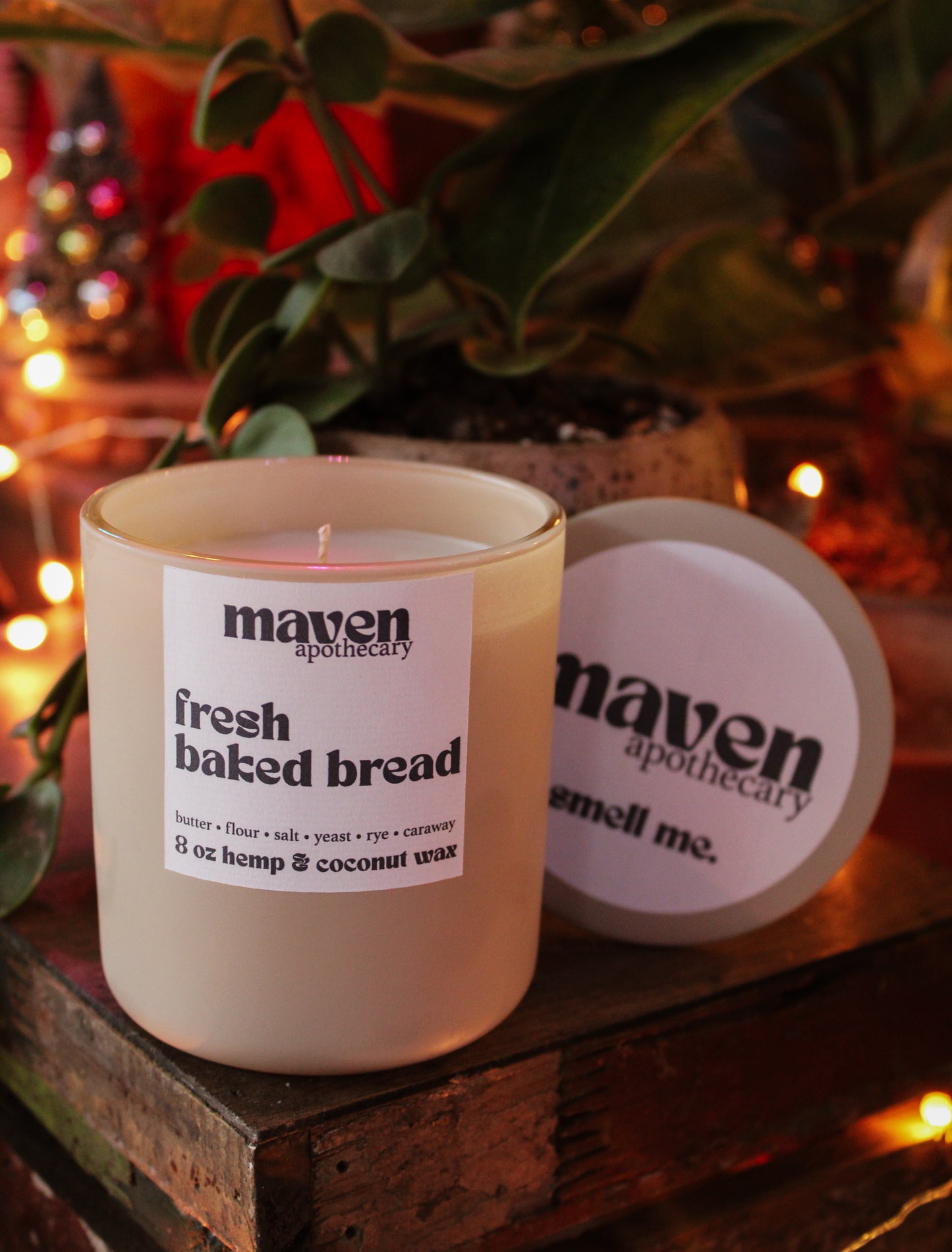 Fresh Baked Bread Hemp & Coconut Wax Candle 8oz