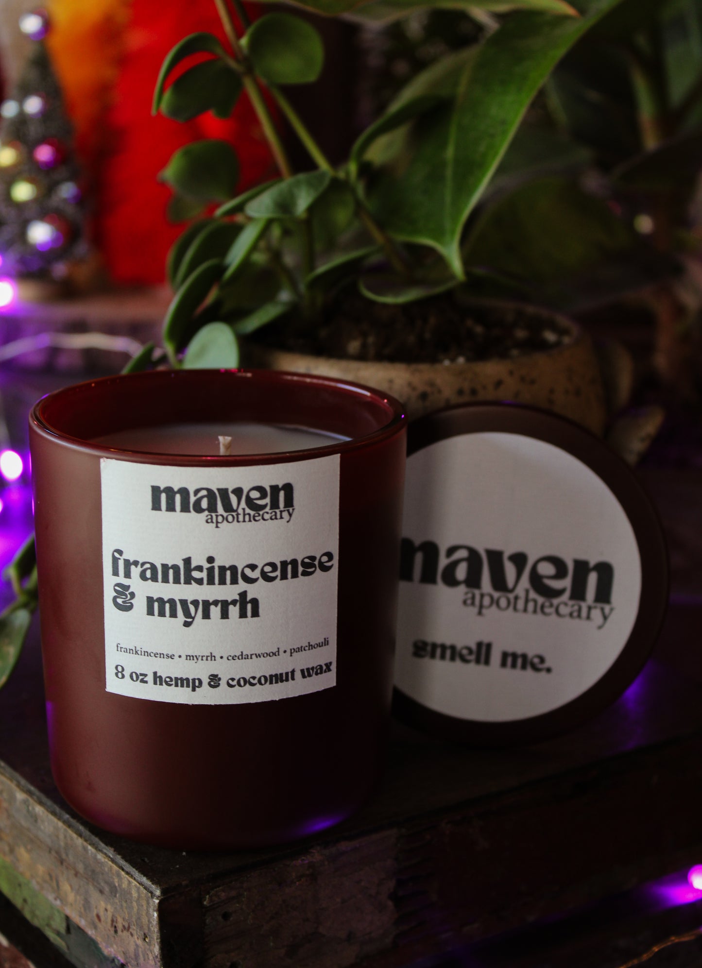 Frankincense & Myrrh Hemp & Coconut Wax Candle 8oz