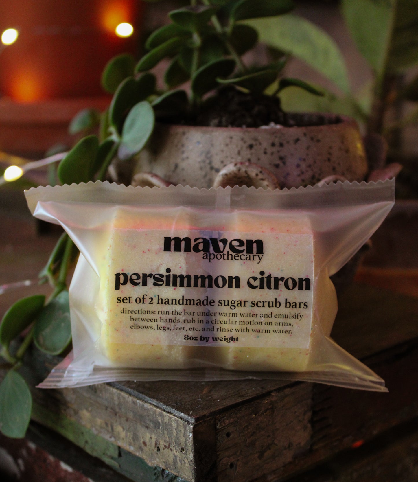 Sugar Scrub Bars Set of 2 Persimmon Citron 4oz