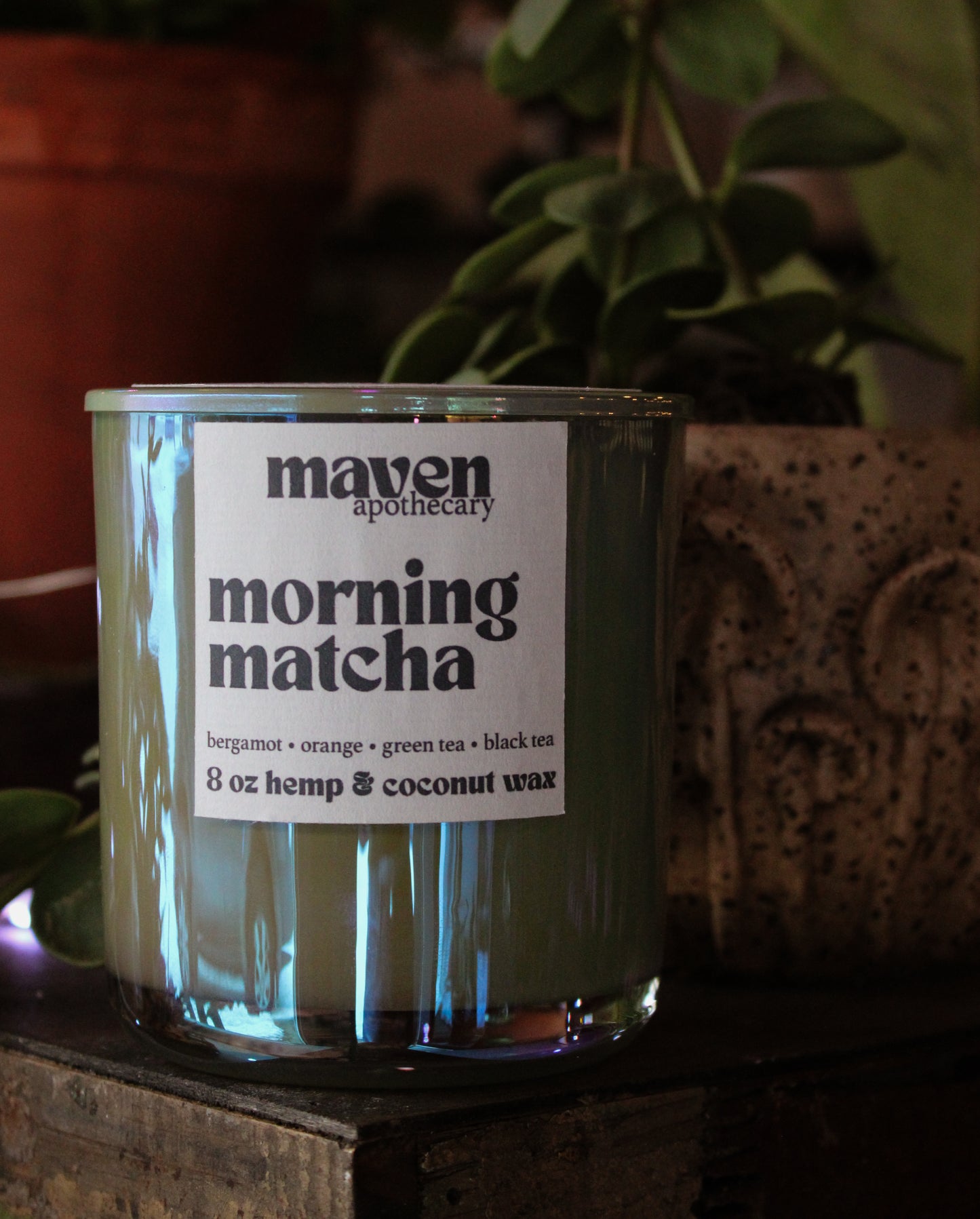 Morning Matcha Hemp & Coconut Wax Candle 8oz