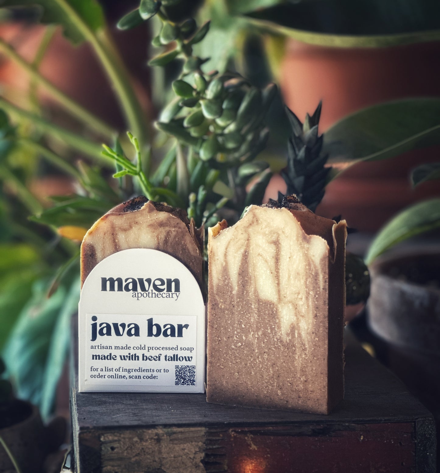 Cold Process Soap Java Bar (Made with TALLOW) 6.5oz
