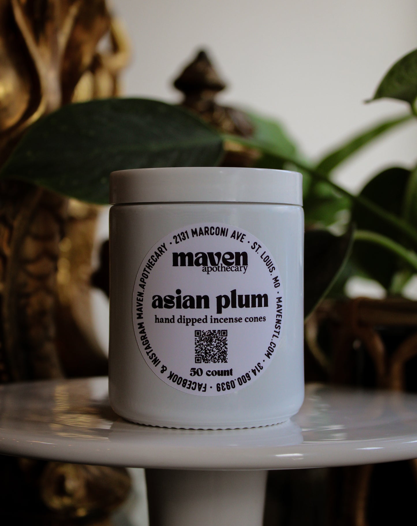 Incense Cones Asian Plum 50 Count