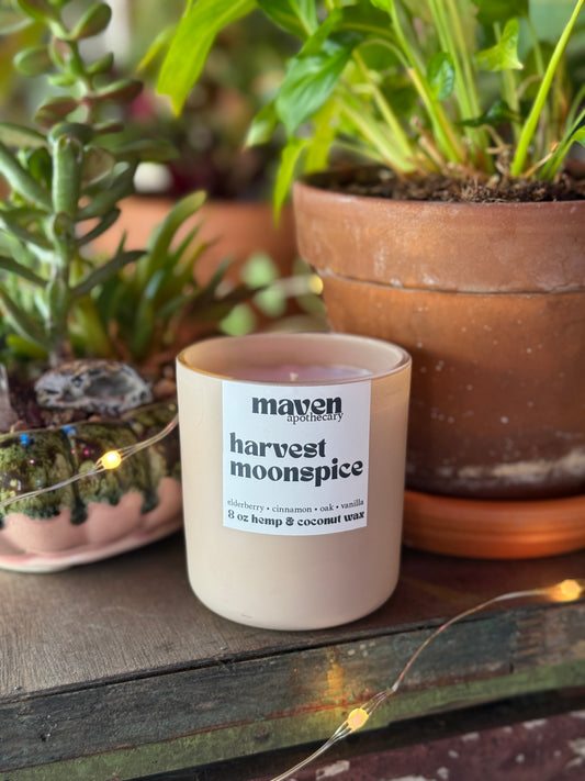 Harvest Moonspice Hemp & Coconut Wax Candle 8oz