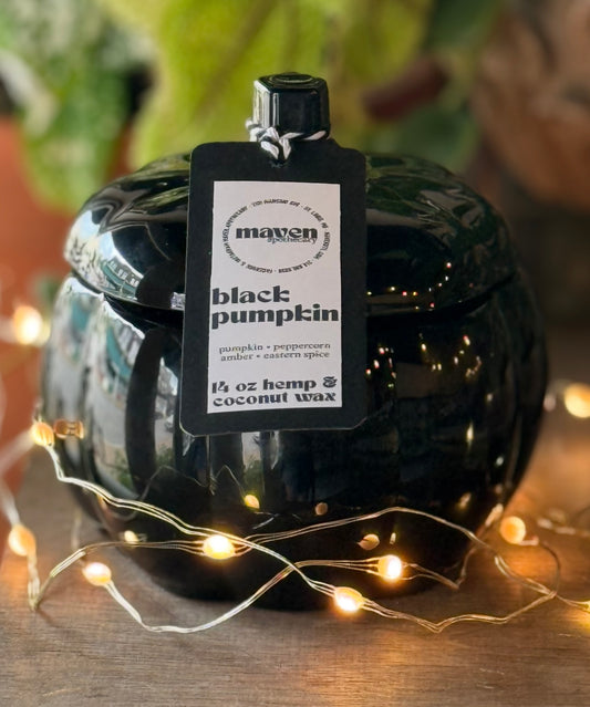 Black Pumpkin (SPECIAL EDITION) Hemp & Coconut Wax Candle 14oz