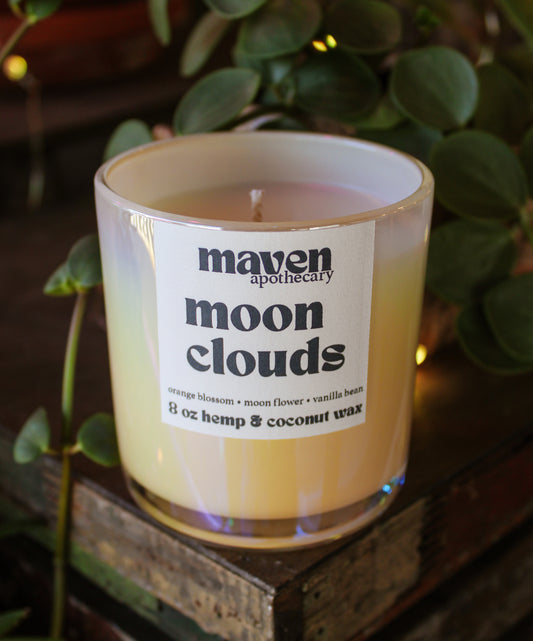 Moon Clouds Hemp & Coconut Wax Candle 8oz