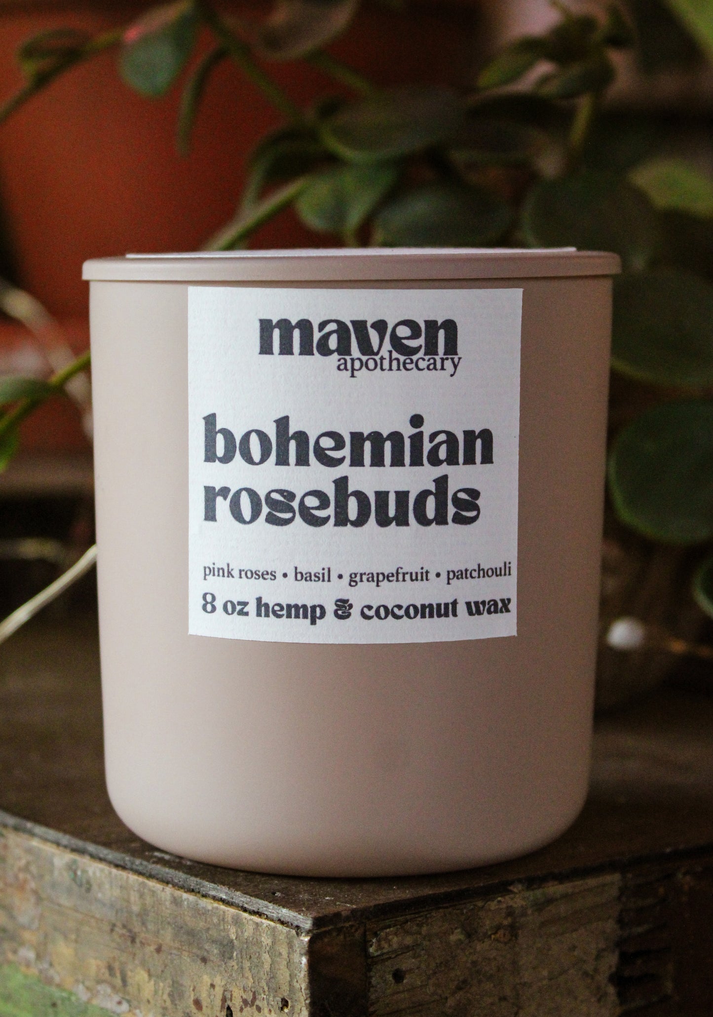 Bohemian Rosebuds Hemp & Coconut Wax Candle 8oz