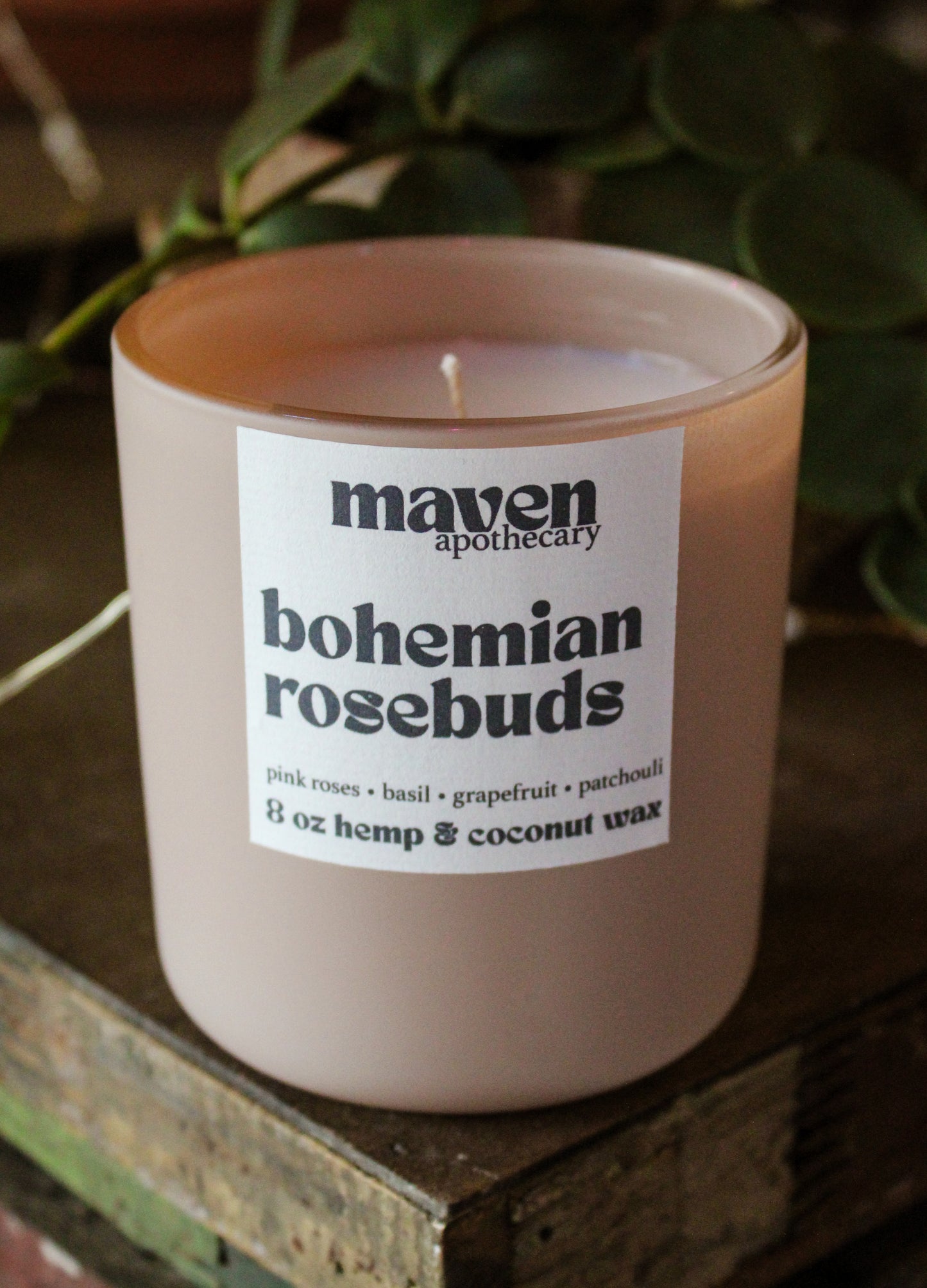 Bohemian Rosebuds Hemp & Coconut Wax Candle 8oz