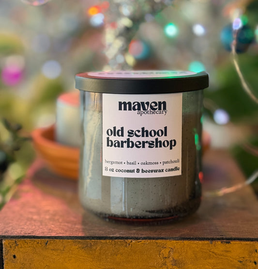 Old School Barbershop Beeswax & Coconut Wax Candle 8oz