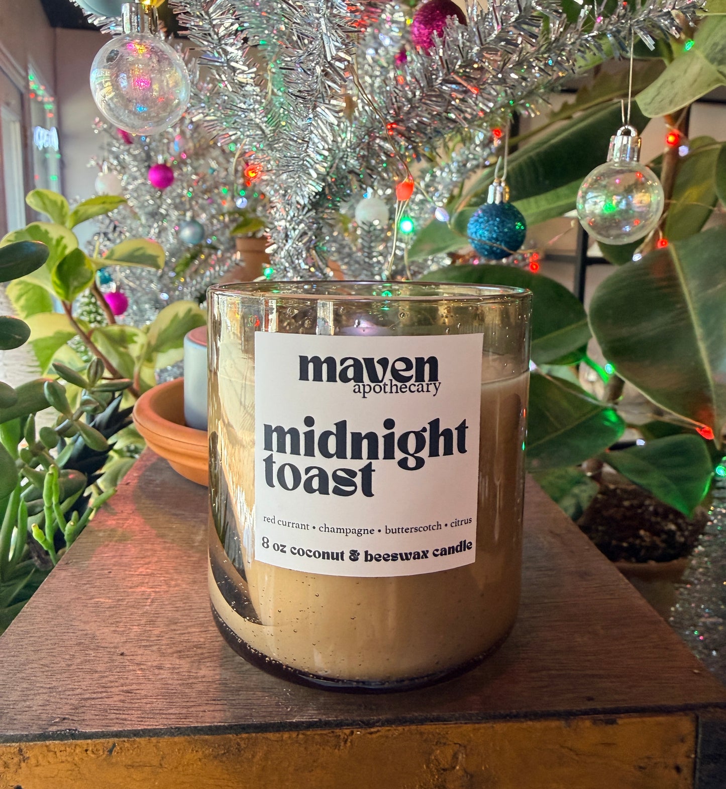 Midnight Toast Beeswax & Coconut Wax Candle 8oz