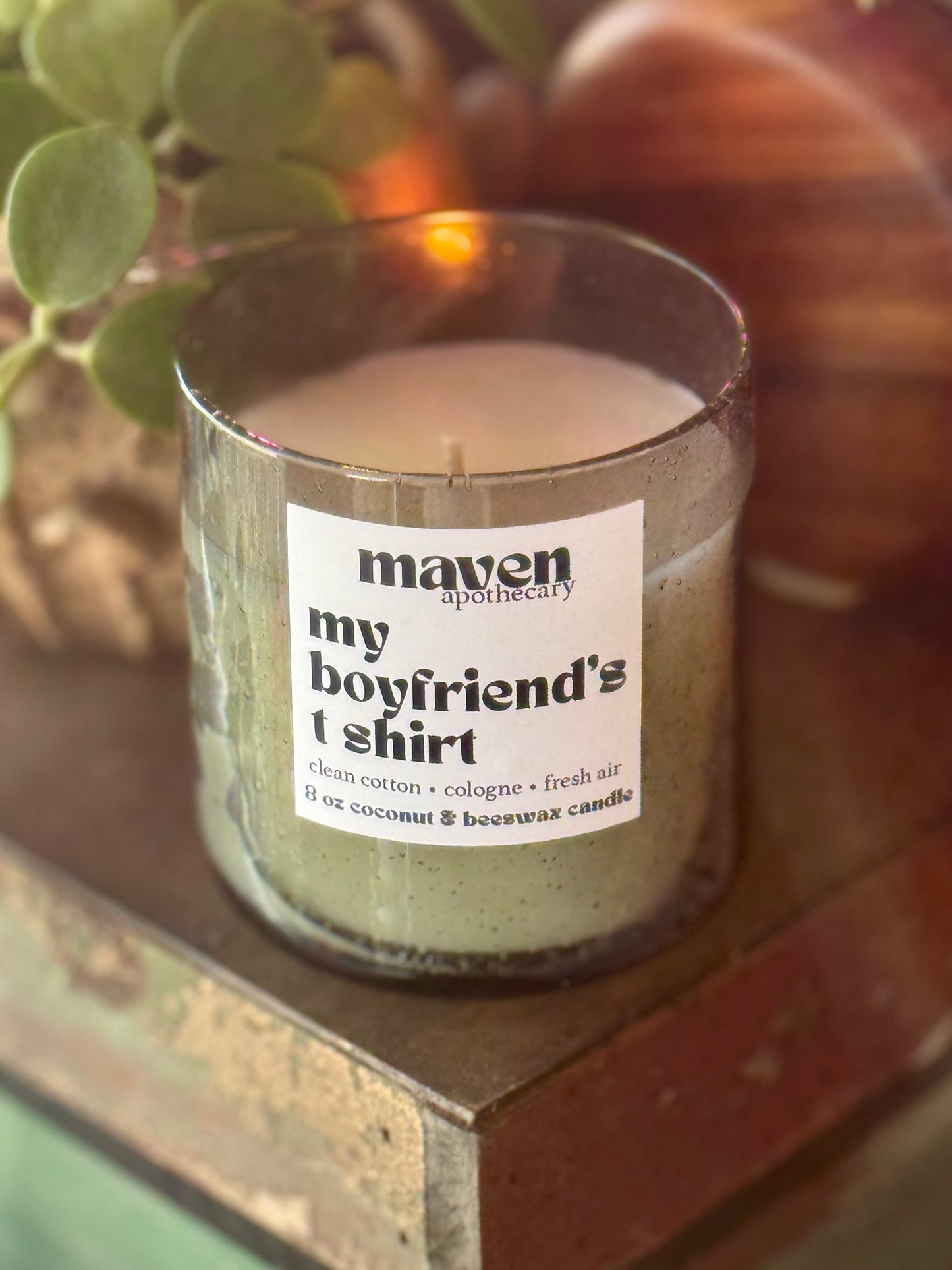 My Boyfriend's T Shirt Beeswax & Coconut Wax Candle 8oz