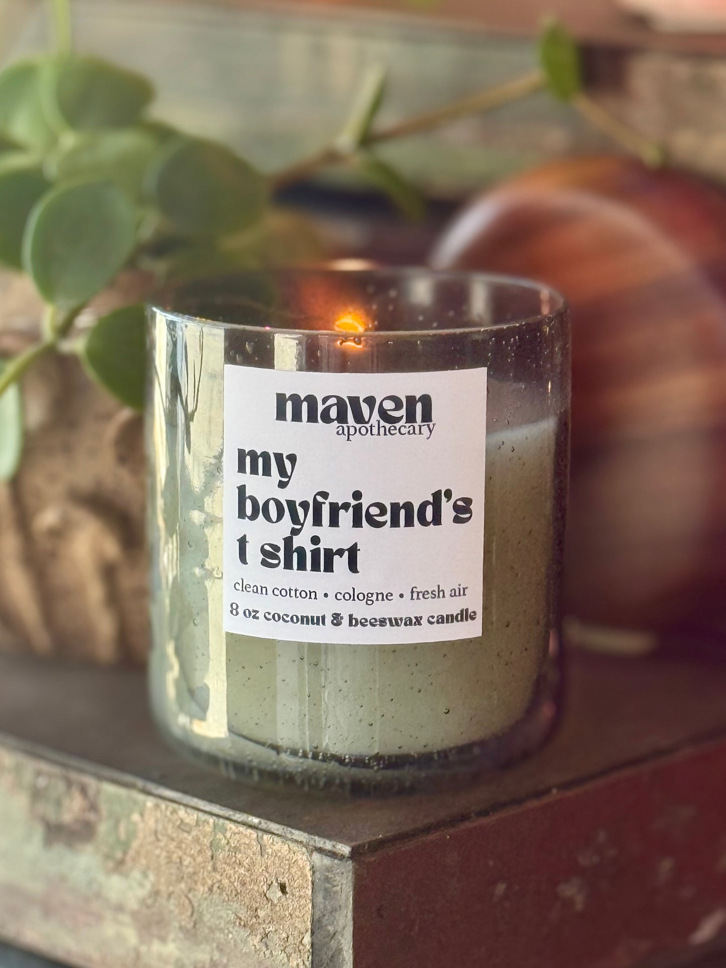My Boyfriend's T Shirt Beeswax & Coconut Wax Candle 8oz