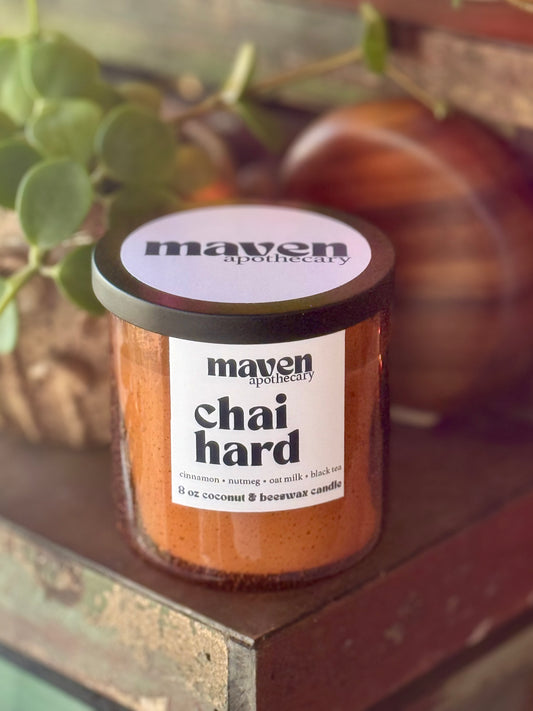 Chai Hard Beeswax & Coconut Wax Candle 8oz