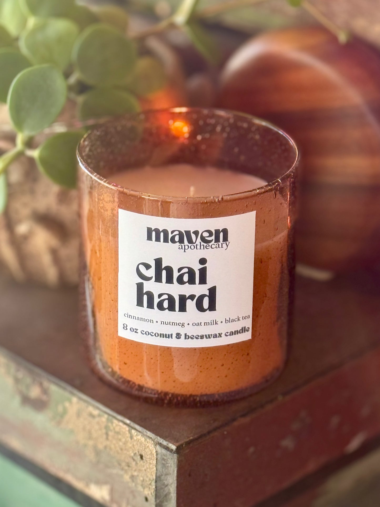 Chai Hard Beeswax & Coconut Wax Candle 8oz