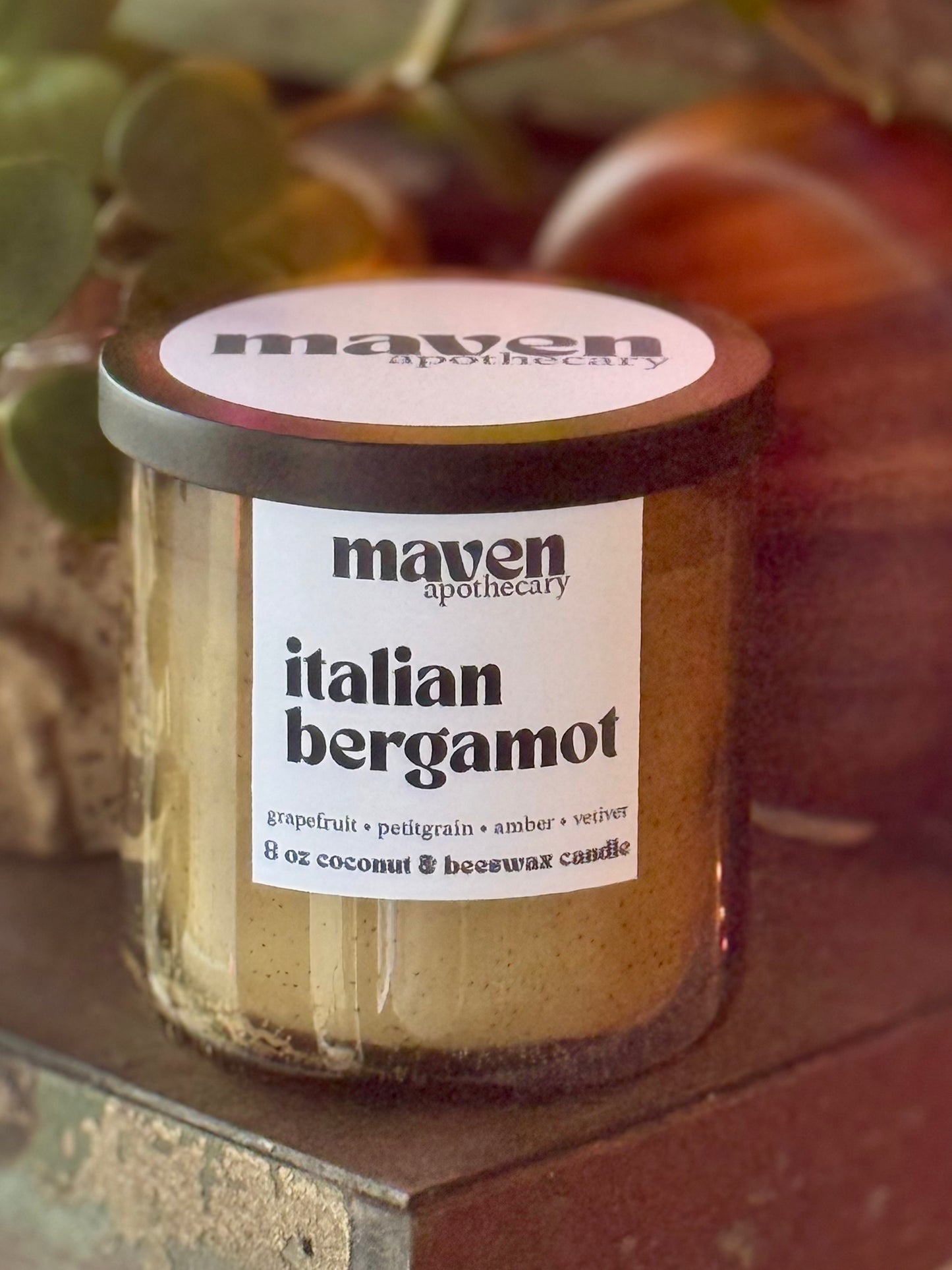 Italian Bergamot Beeswax & Coconut Wax Candle 8oz