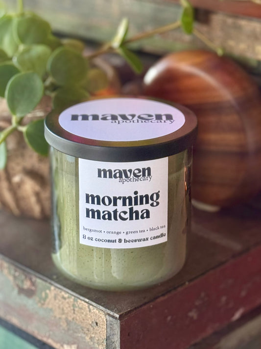 Morning Matcha Beeswax & Coconut Wax Candle 8oz