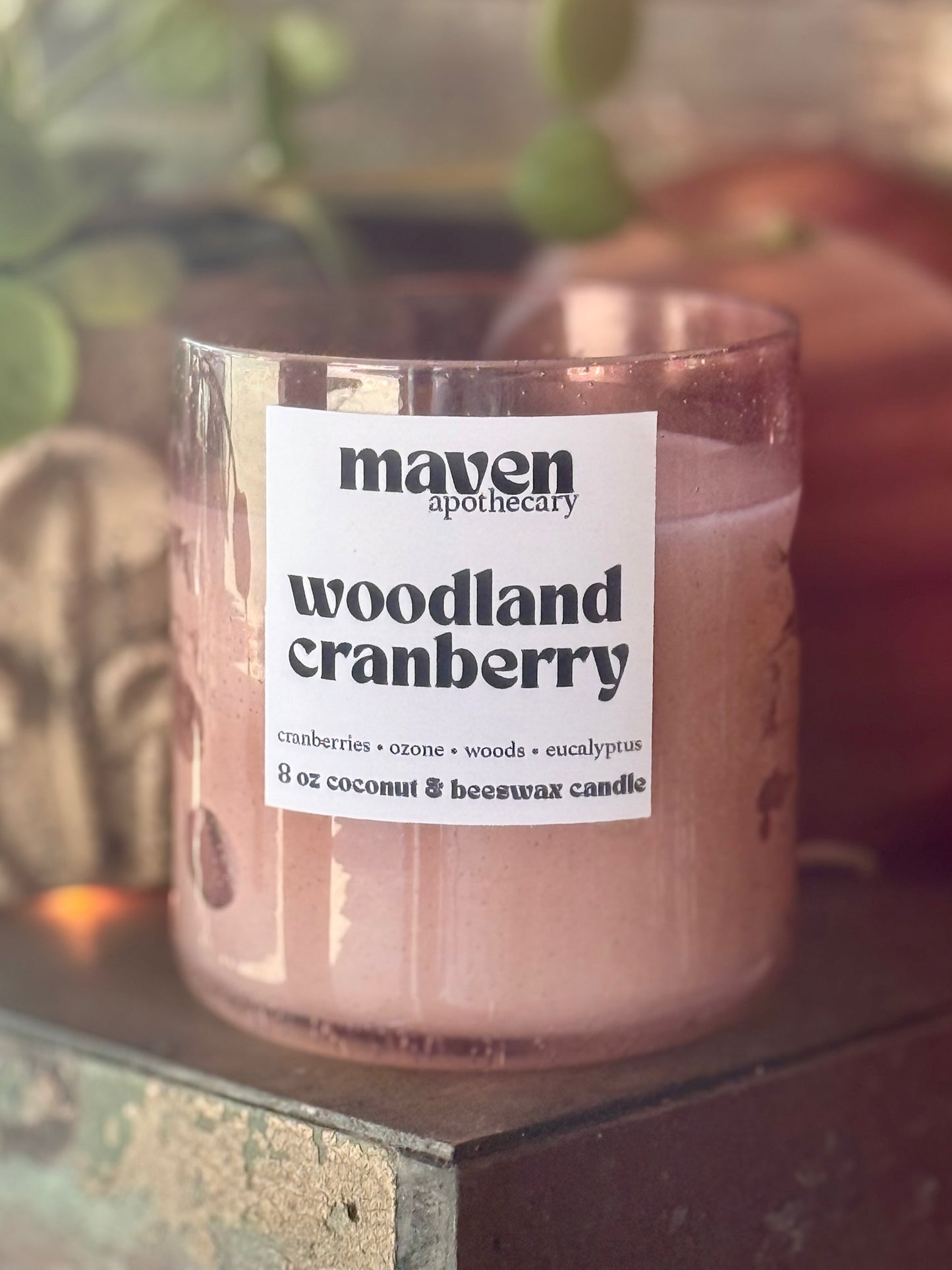 Woodland Cranberry Beeswax & Coconut Wax Candle 8oz
