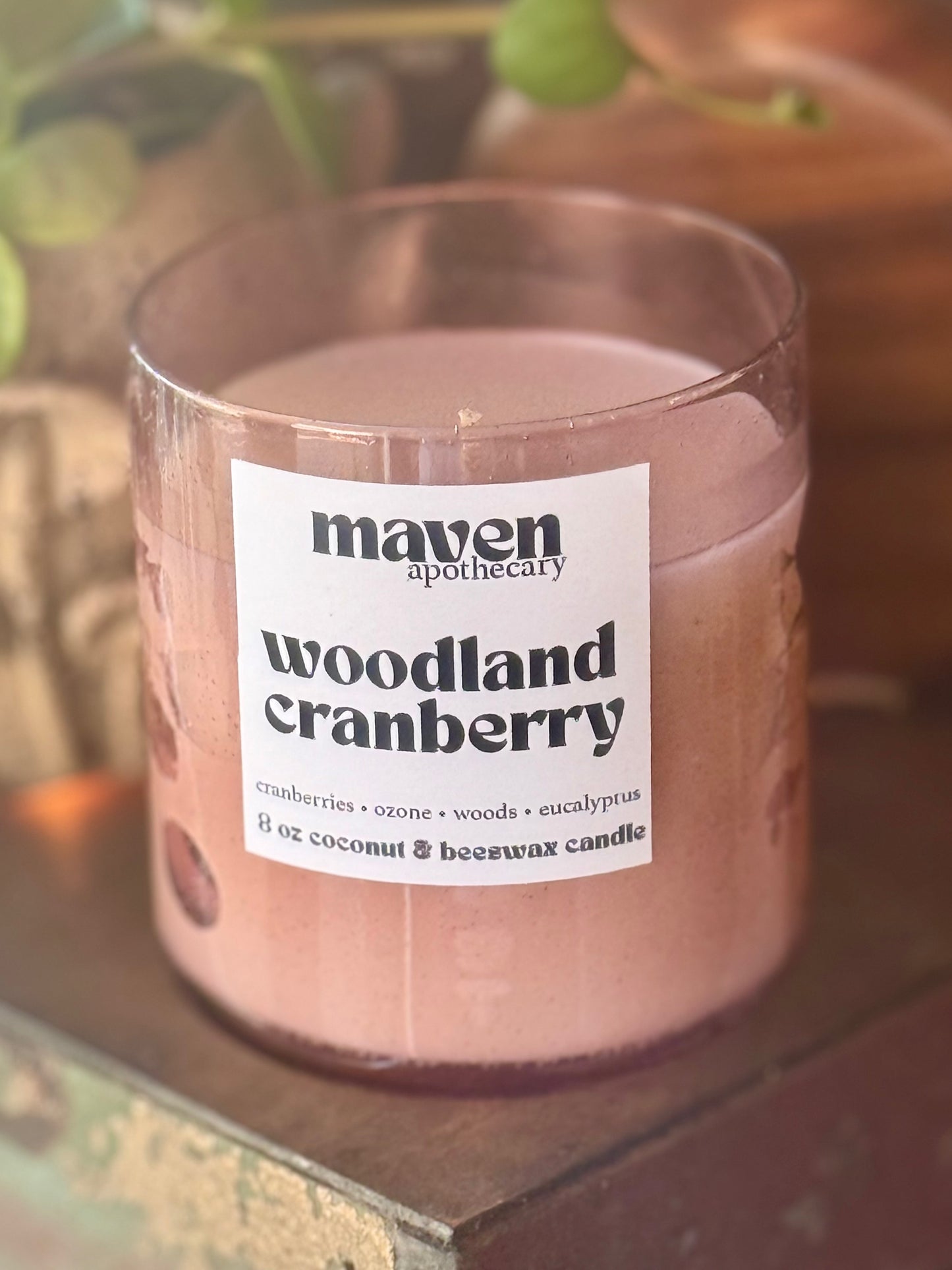 Woodland Cranberry Beeswax & Coconut Wax Candle 8oz