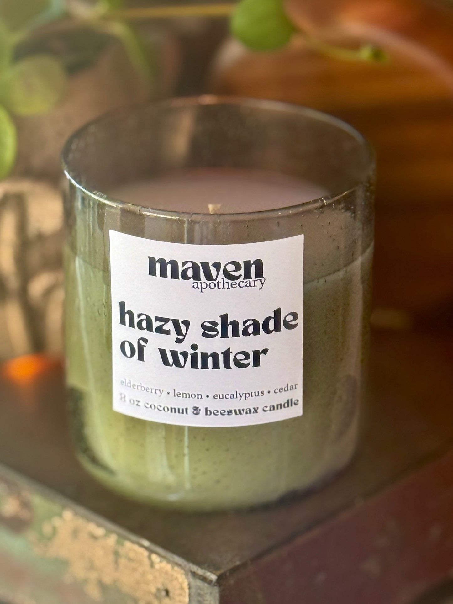 Hazy Shade of Winter Beeswax & Coconut Wax Candle 8oz