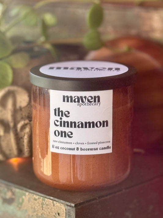 The Cinnamon One Beeswax & Coconut Wax Candle 8oz