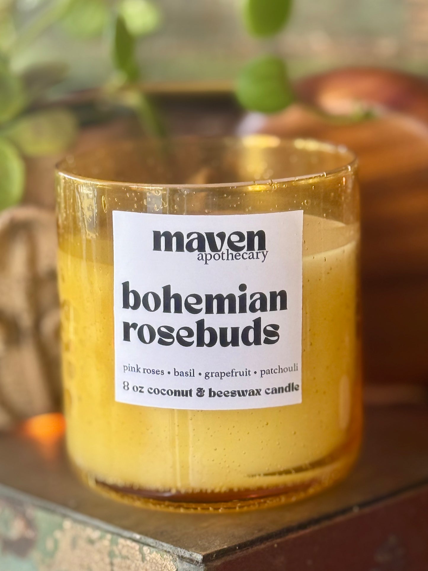 Bohemian Rosebuds Beeswax & Coconut Wax Candle 8oz