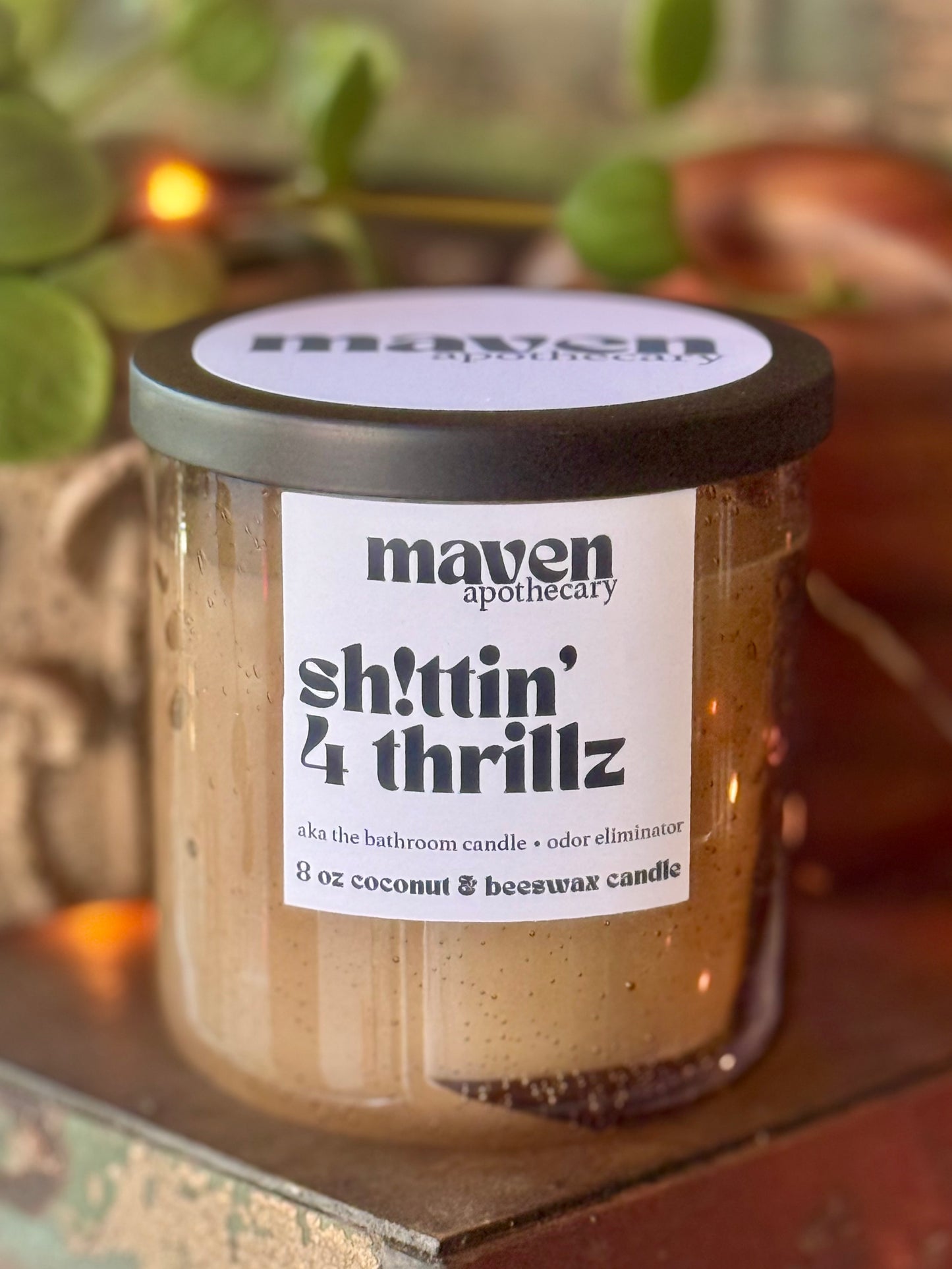 Sh!ttin' 4 Thrillz Beeswax & Coconut Wax Candle 8oz