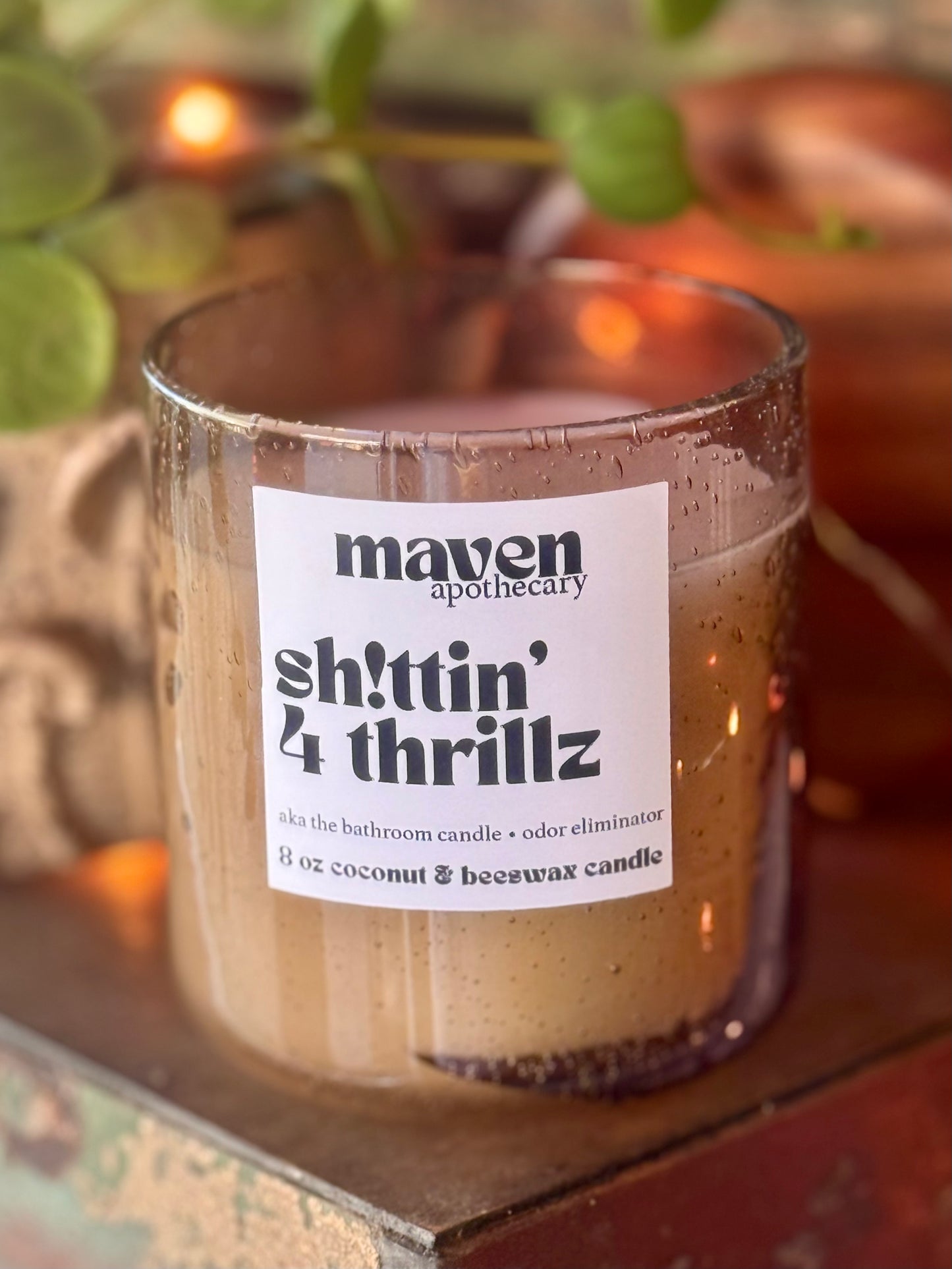 Sh!ttin' 4 Thrillz Beeswax & Coconut Wax Candle 8oz