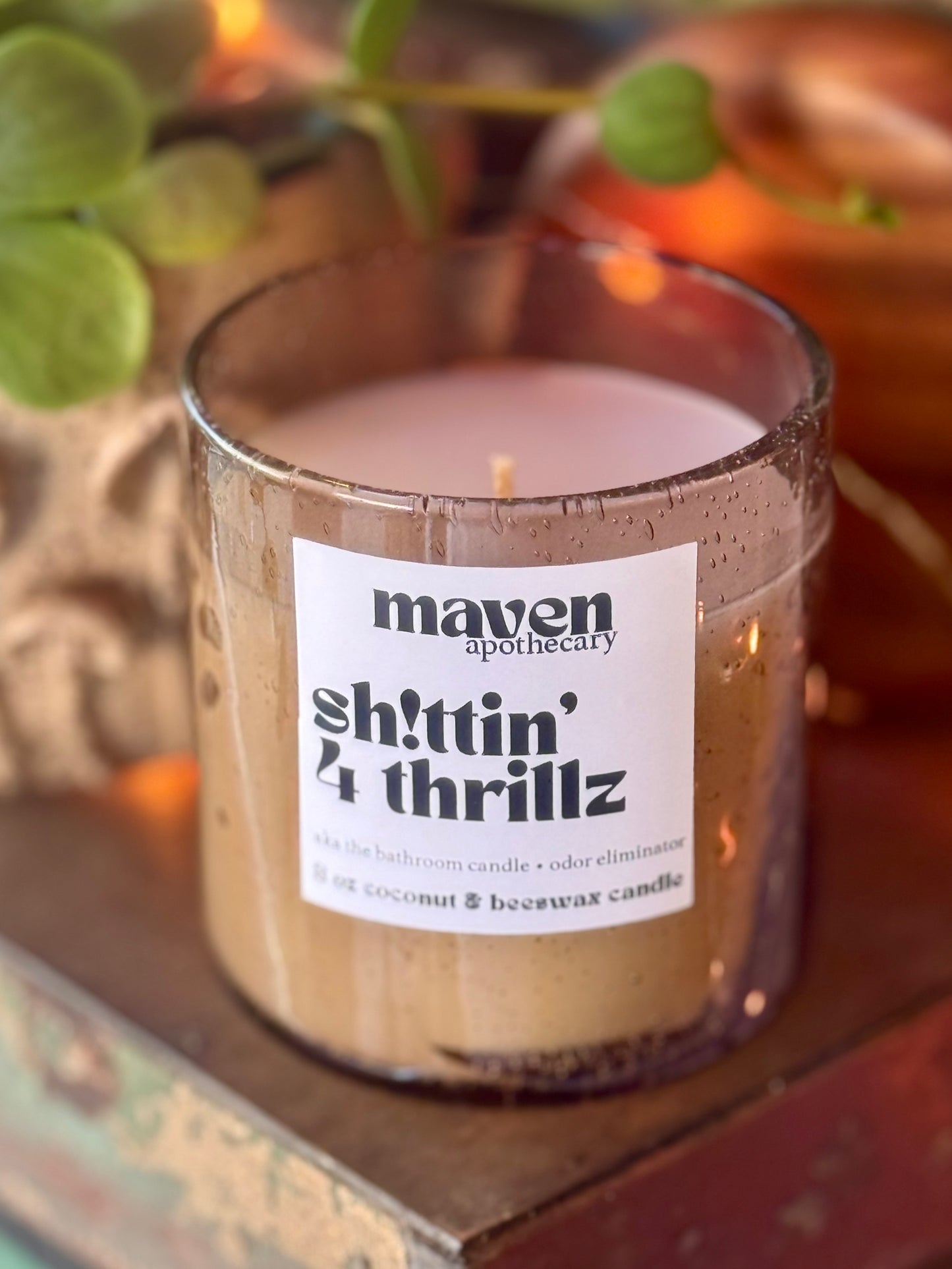 Sh!ttin' 4 Thrillz Beeswax & Coconut Wax Candle 8oz