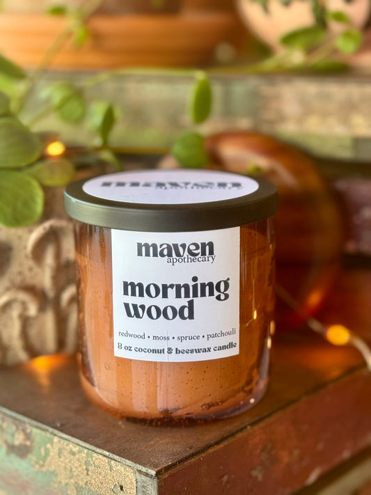 Morning Wood Beeswax & Coconut Wax Candle 8oz