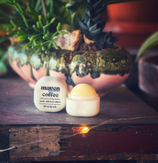 Lip Balm Cube Coffee (Made with TALLOW) .25oz