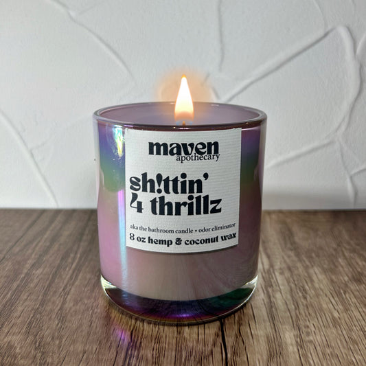 Sh!ttin' 4 Thrillz Hemp & Coconut Wax Candle 8oz