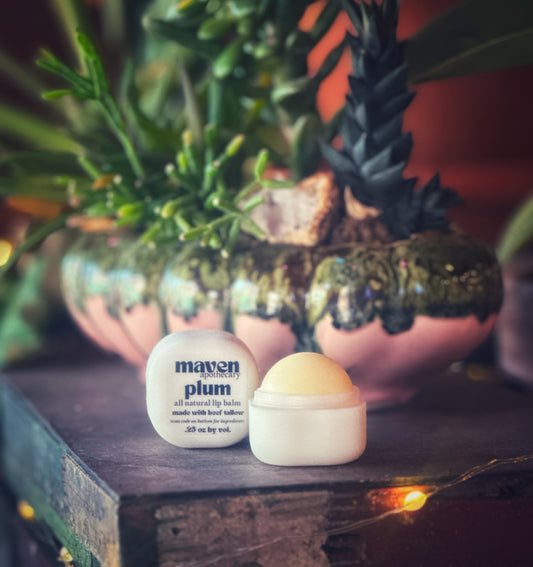 Lip Balm Cube Plum (Made with TALLOW) .25oz